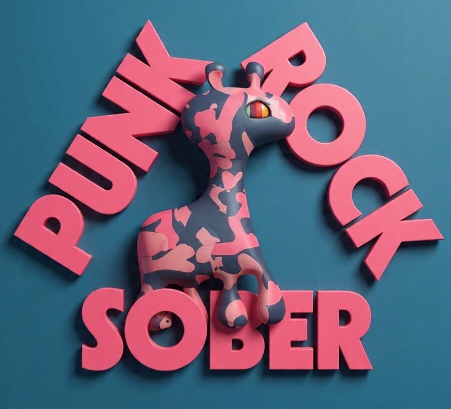 Punk Rock Sober camo giraffe by Tyler Ramsey